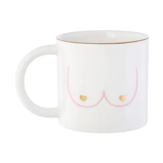 Mug céramique poitrine femme, vue de face