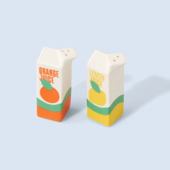 Set sel et poivre design en céramique – vue en action