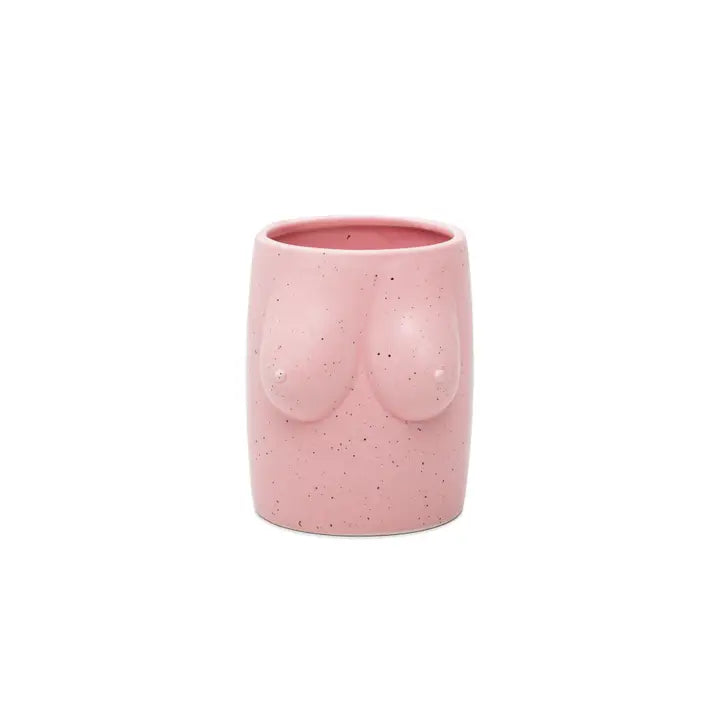 Vase Pink Tits en céramique peint à la main – vue produit