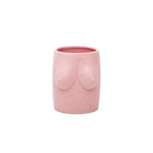 Vase Pink Tits en céramique peint à la main – vue produit