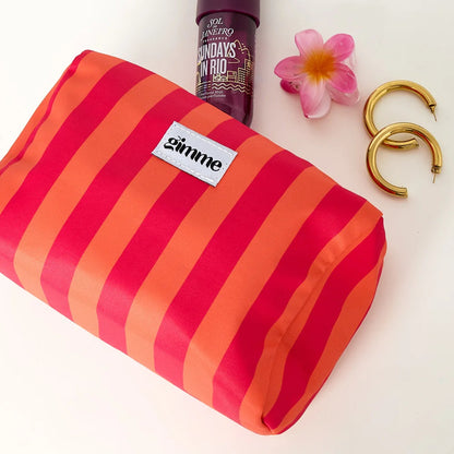 Trousse maquillage rayée