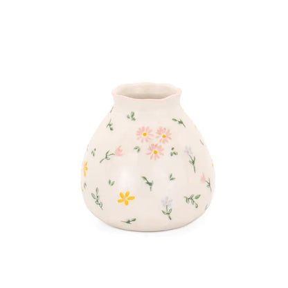mini vase motif floral vue de face