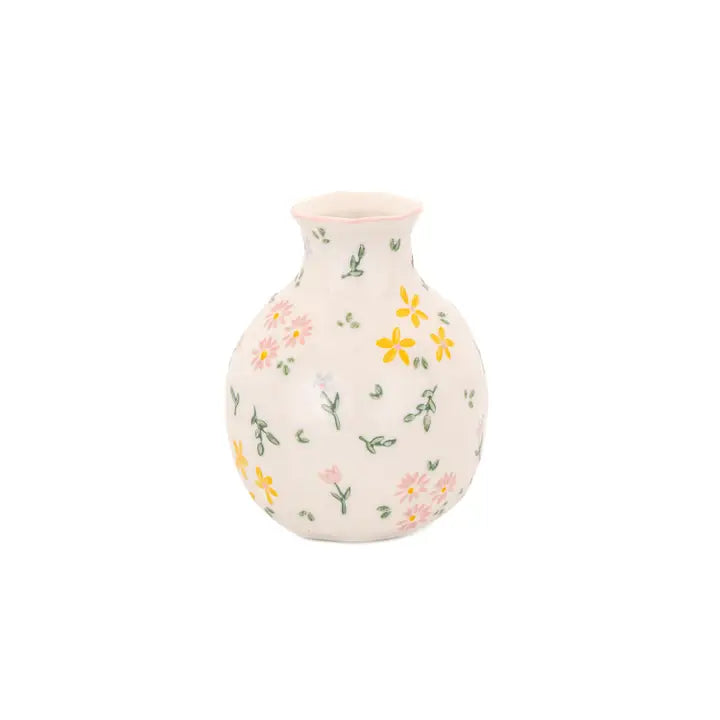 mini vase lot de 3 en céramique peint à la main