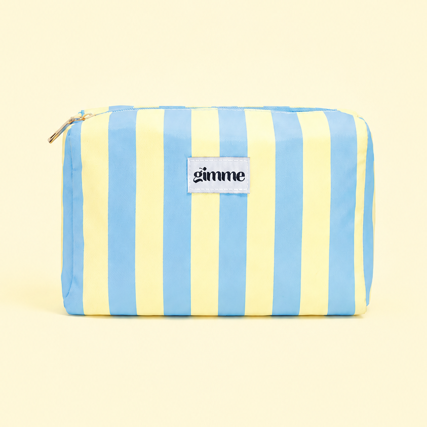 Trousse maquillage rayée