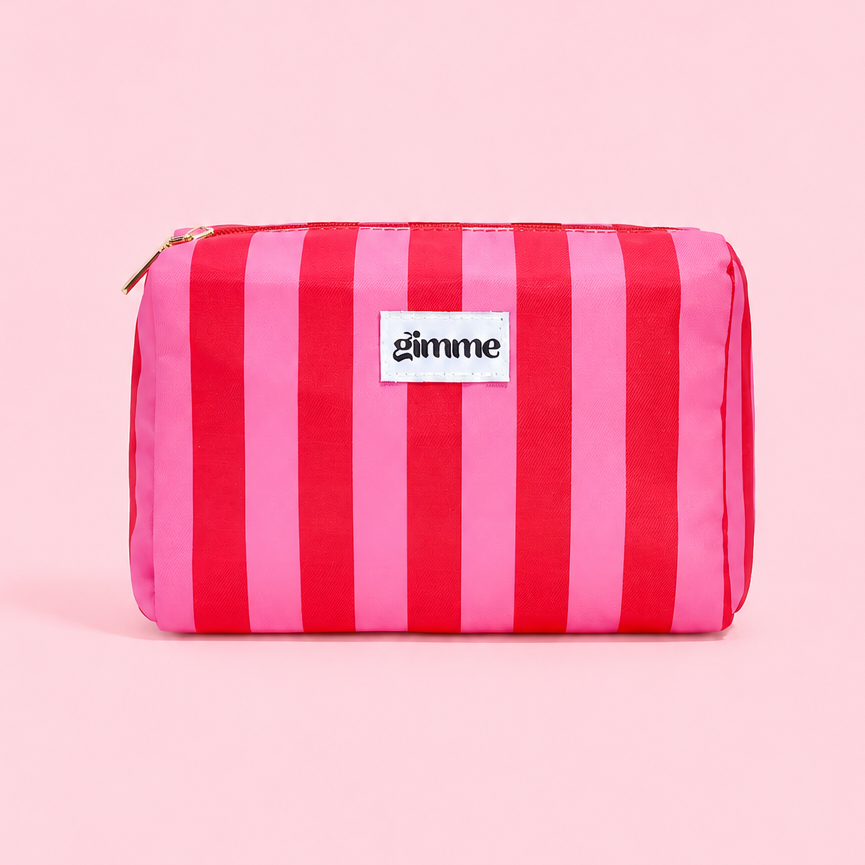 Trousse maquillage rayée