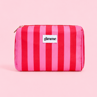Trousse maquillage rayée