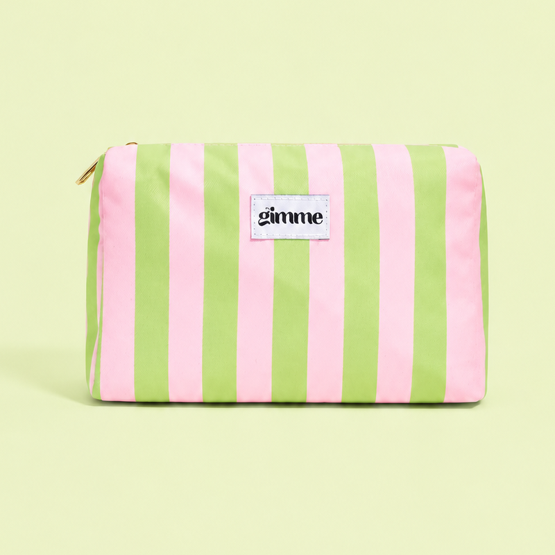 Trousse maquillage rayée