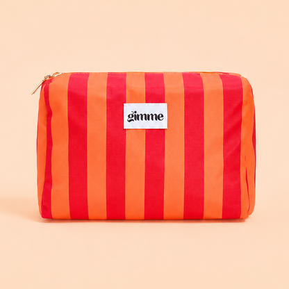 Trousse maquillage rayée