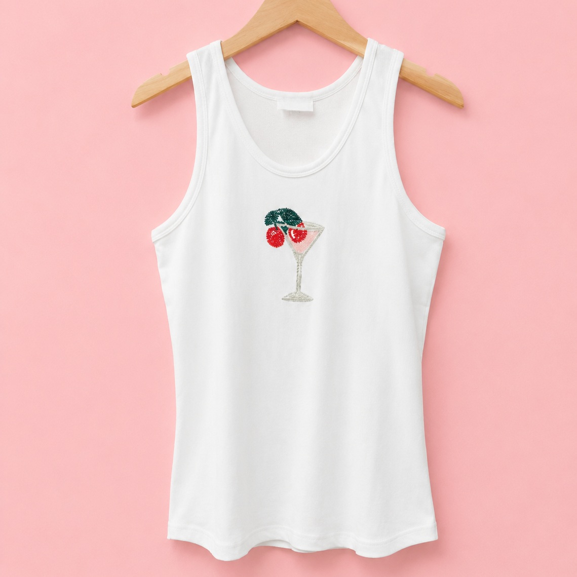 Débardeur en coton motif cocktail 