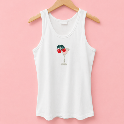 Débardeur en coton motif cocktail 