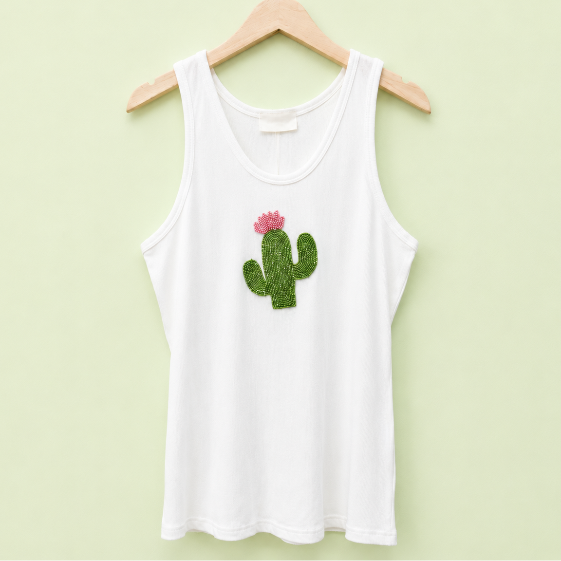 débardeur en coton avec motif cactus