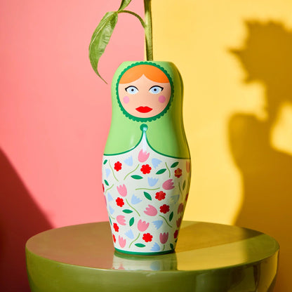 Vase Dolls Flowers