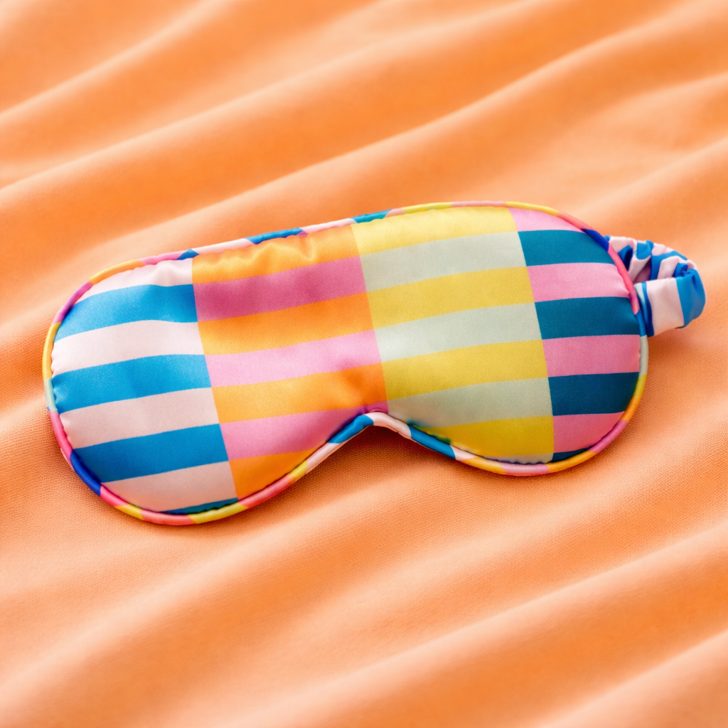 Masque pour les yeux rayures multicolores