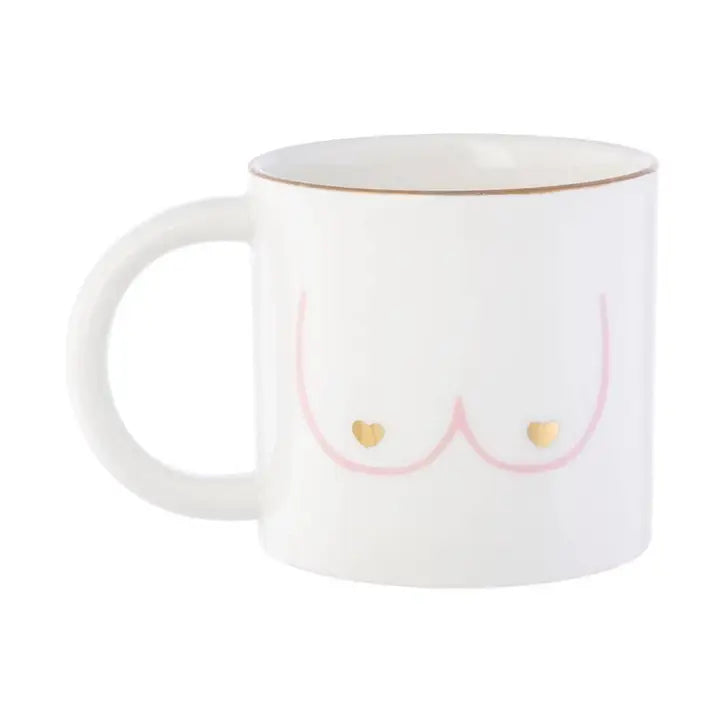 Mug céramique poitrine femme, vue de face