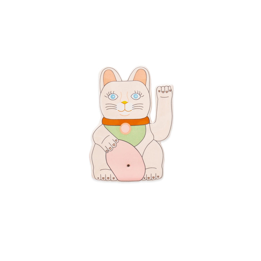 Brûleur d’encens chat porte-bonheur en céramique