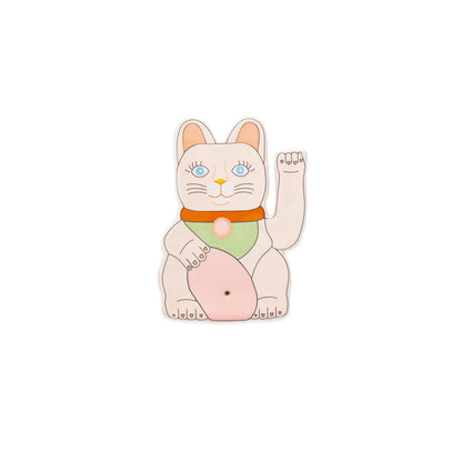 Brûleur d’encens chat porte-bonheur en céramique