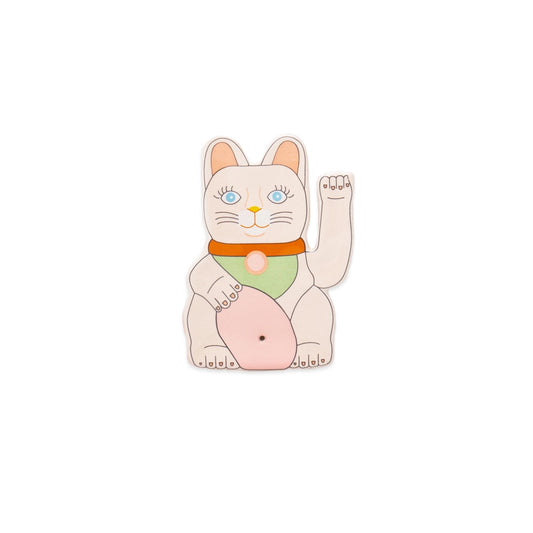 Brûleur d’encens chat porte-bonheur en céramique