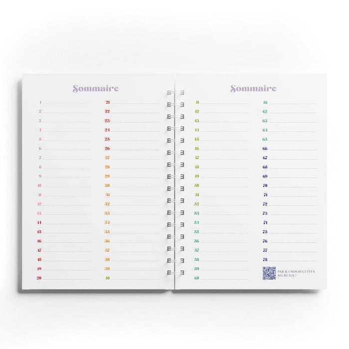 carnet fabriqué en France - 78 recettes
