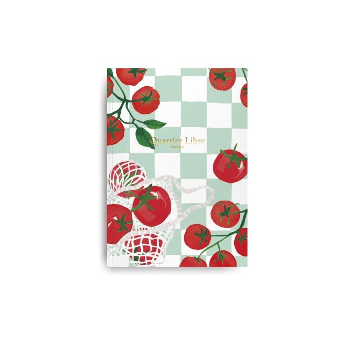 carnet A6 fabriqué en France avec motifs tomates
