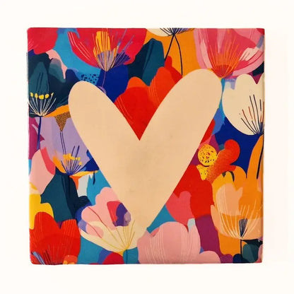 carreau décoratif cœur en céramique 