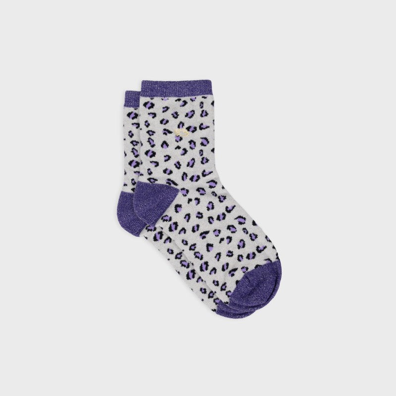 Chaussettes pailletées à motifs
