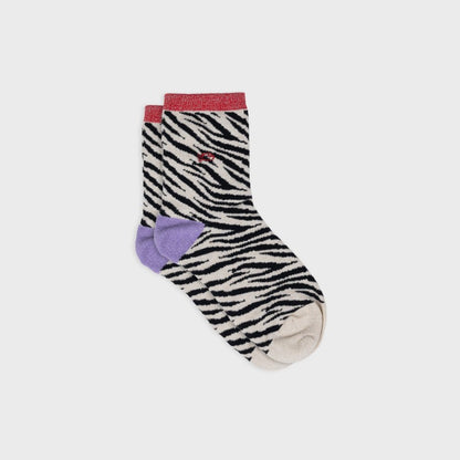 Chaussettes pailletées à motifs