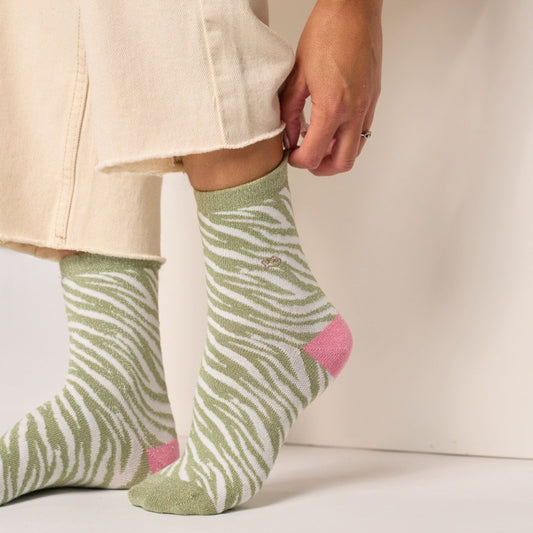 Chaussettes pailletées à motifs