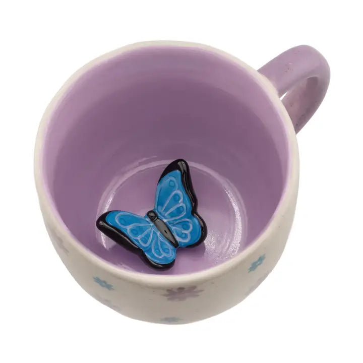 Mug surprise fleurs & papillon