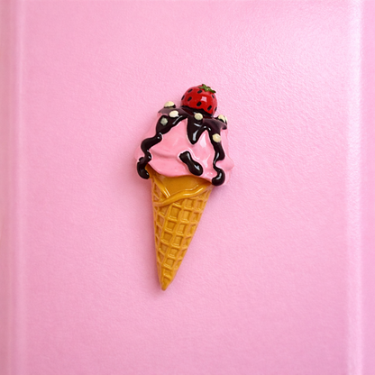 zoom sur petit magnet gourmand glace