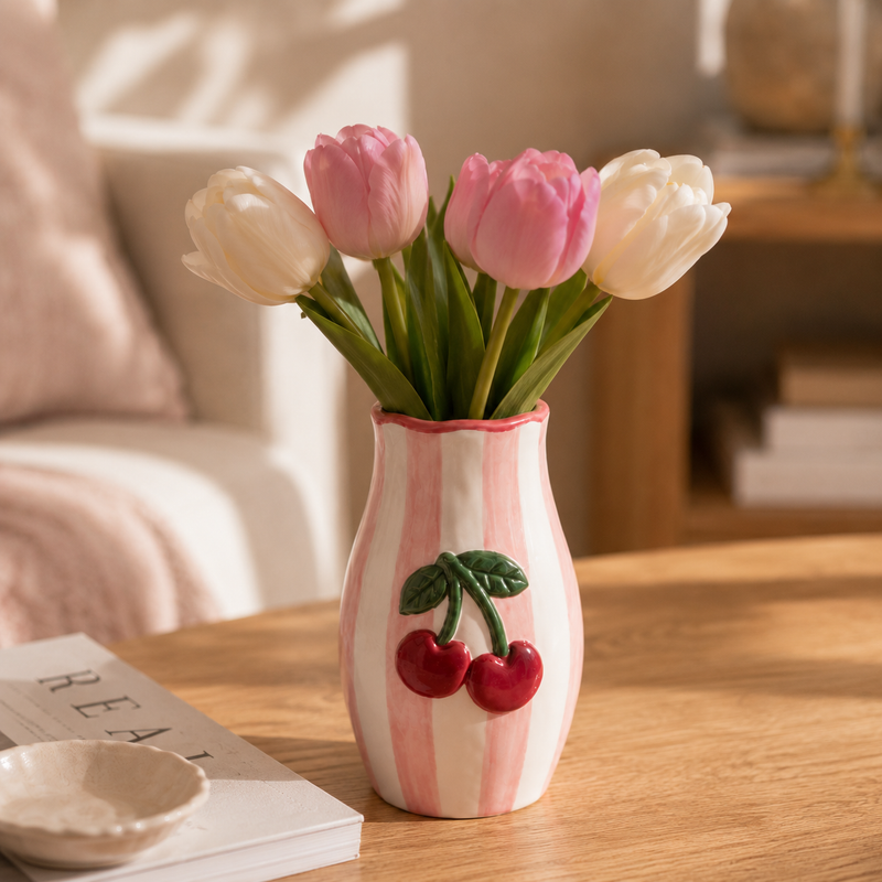 Vase cerise