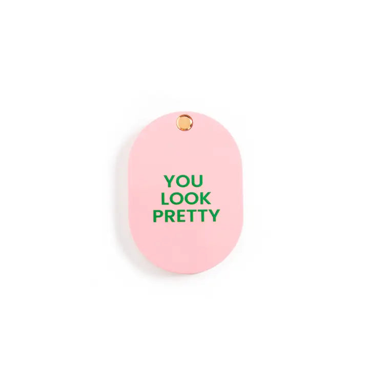 Miroir de poche rose you look pretty – vue avant