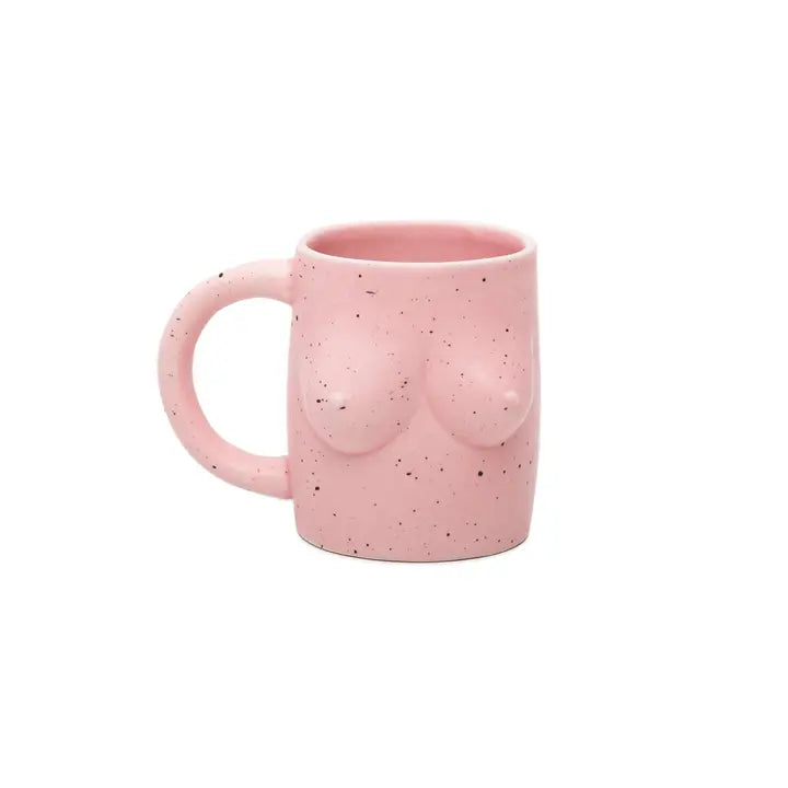 Mug rose en céramique peint à la main – vue complète