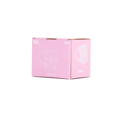 Mug en céramique rose peint à la main avec emballage