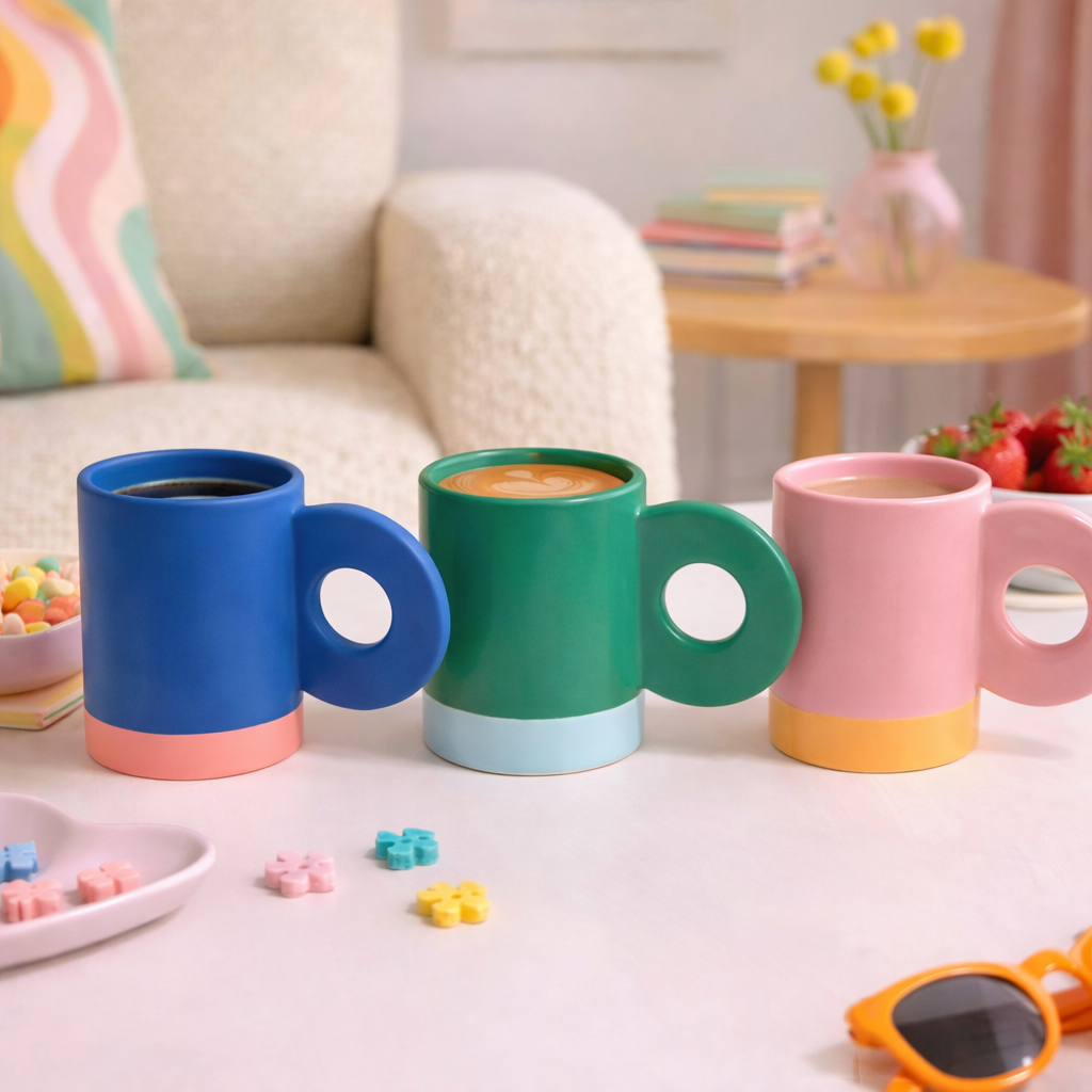 mise en situation trois coloris mugs - marie moon