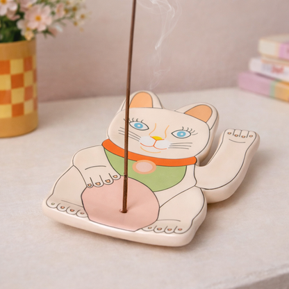 porte encens chat en situation