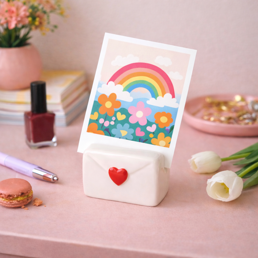 porte photo céramique en situation avec photo 