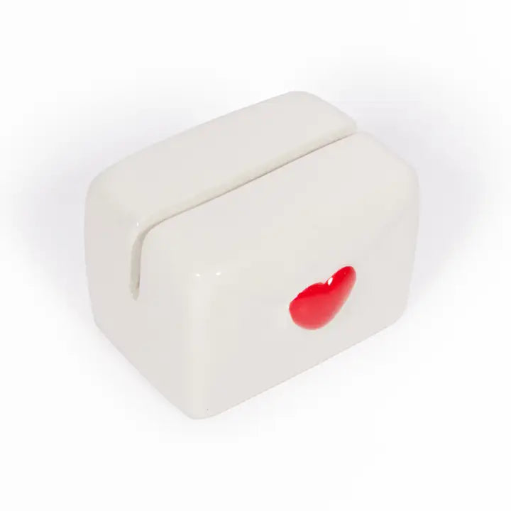 Porte-photo lettre d’amour en céramique – vue fermée