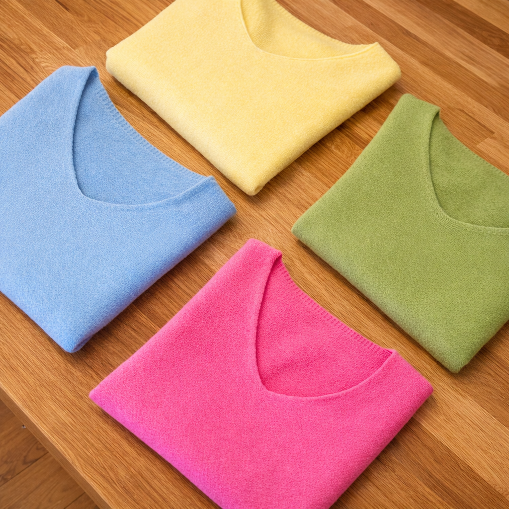 différents coloris pull baby alpaga manches courtes 