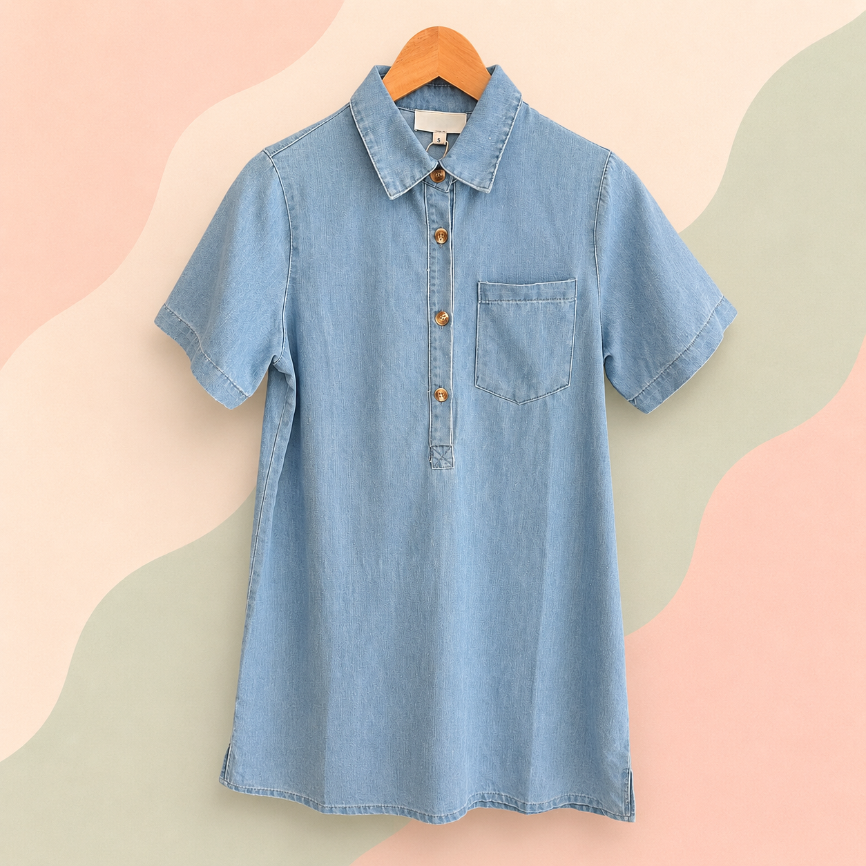 robe d'été en jean vue de face