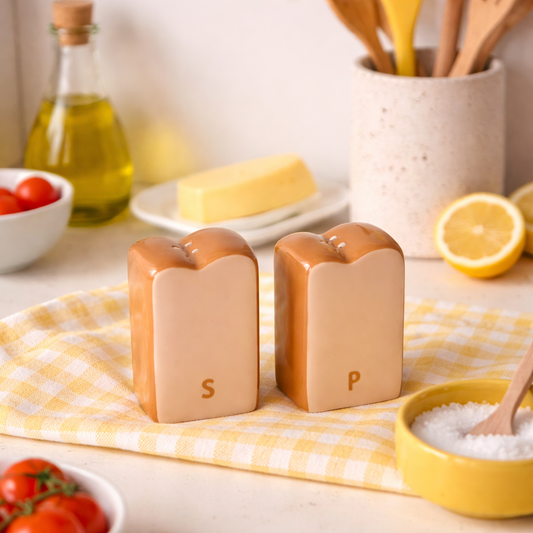 salière poivrière brioche céramique en situation 