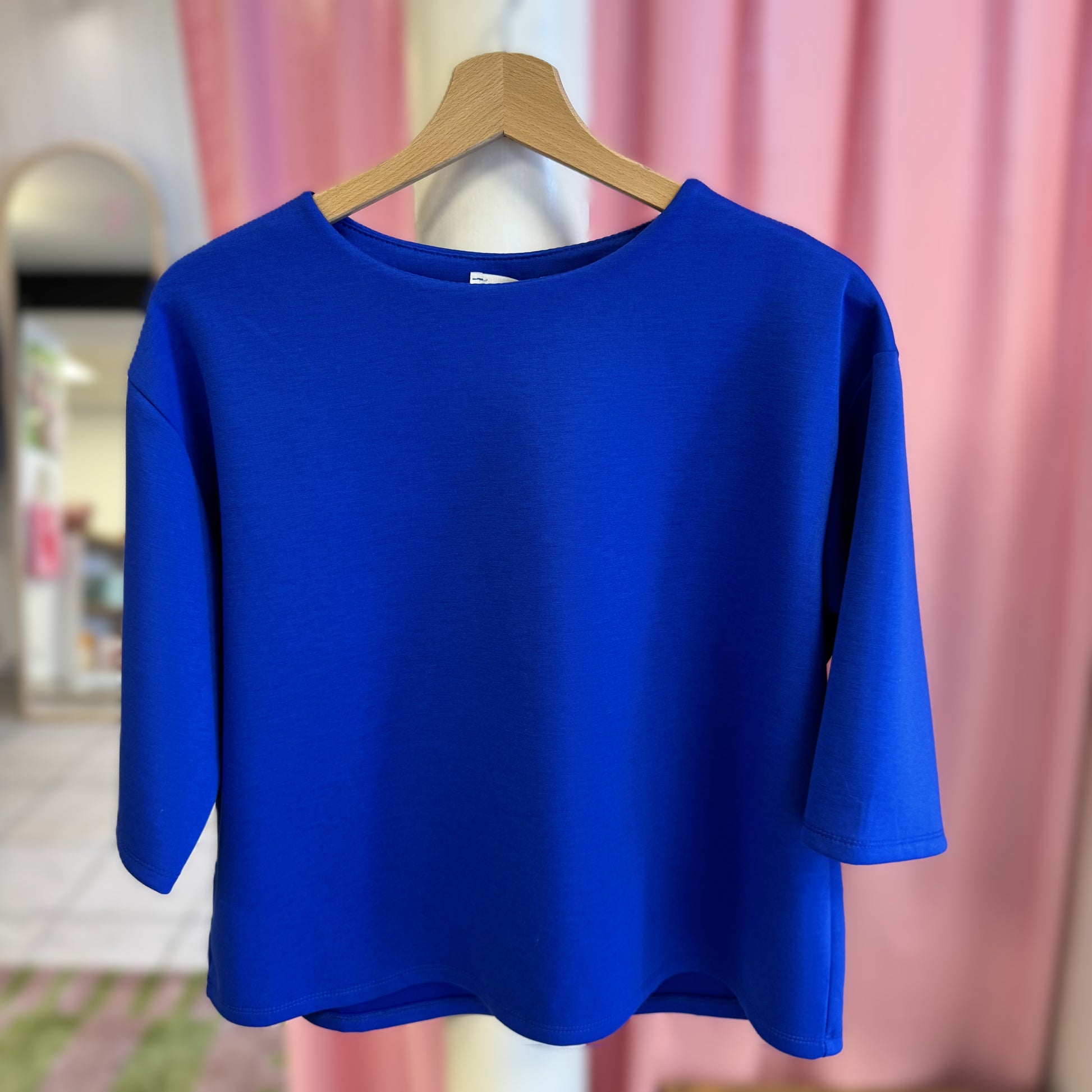 t-shirt bleu roi manche 3/4 - MARIE MOON