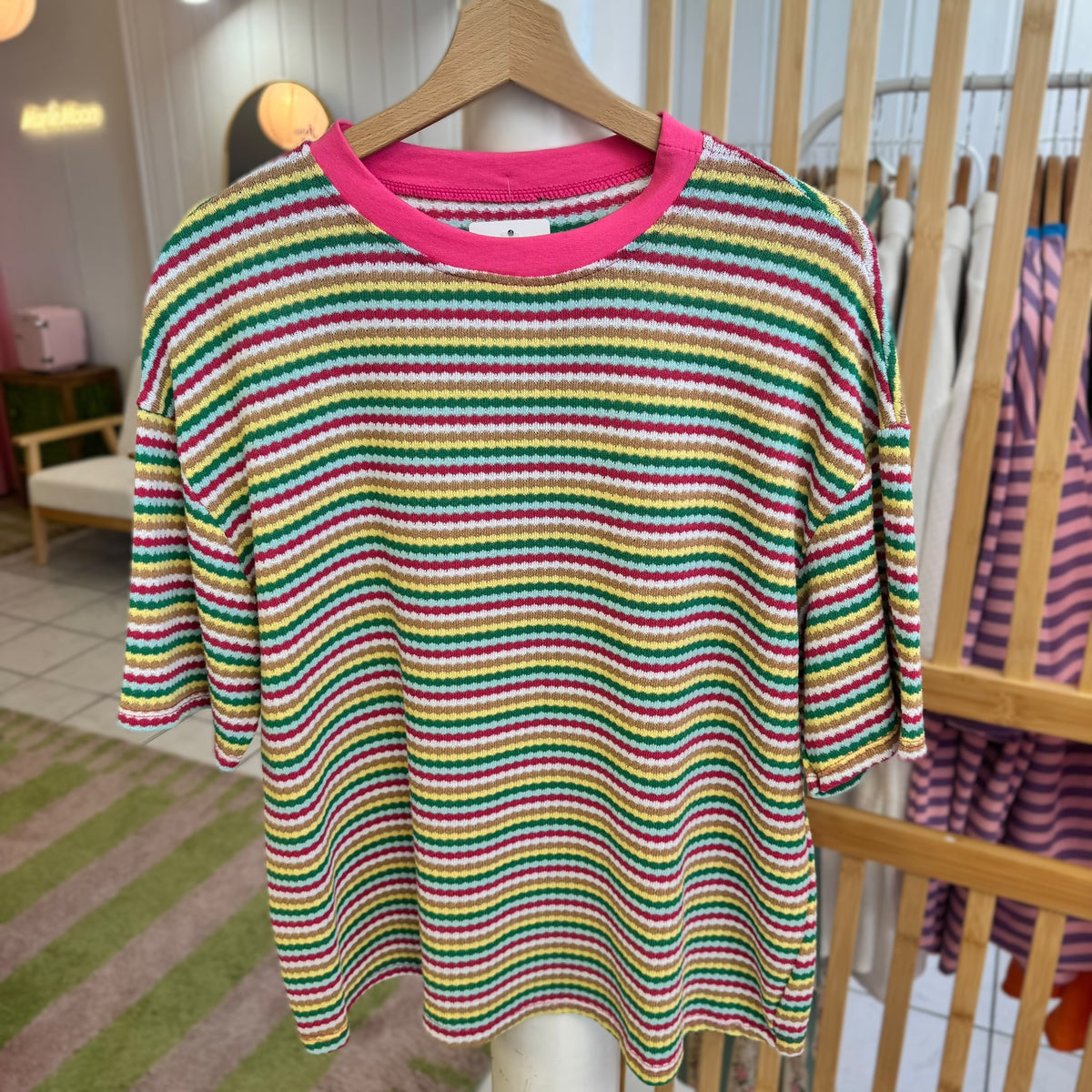 T-shirt multicolore oversize vue de face