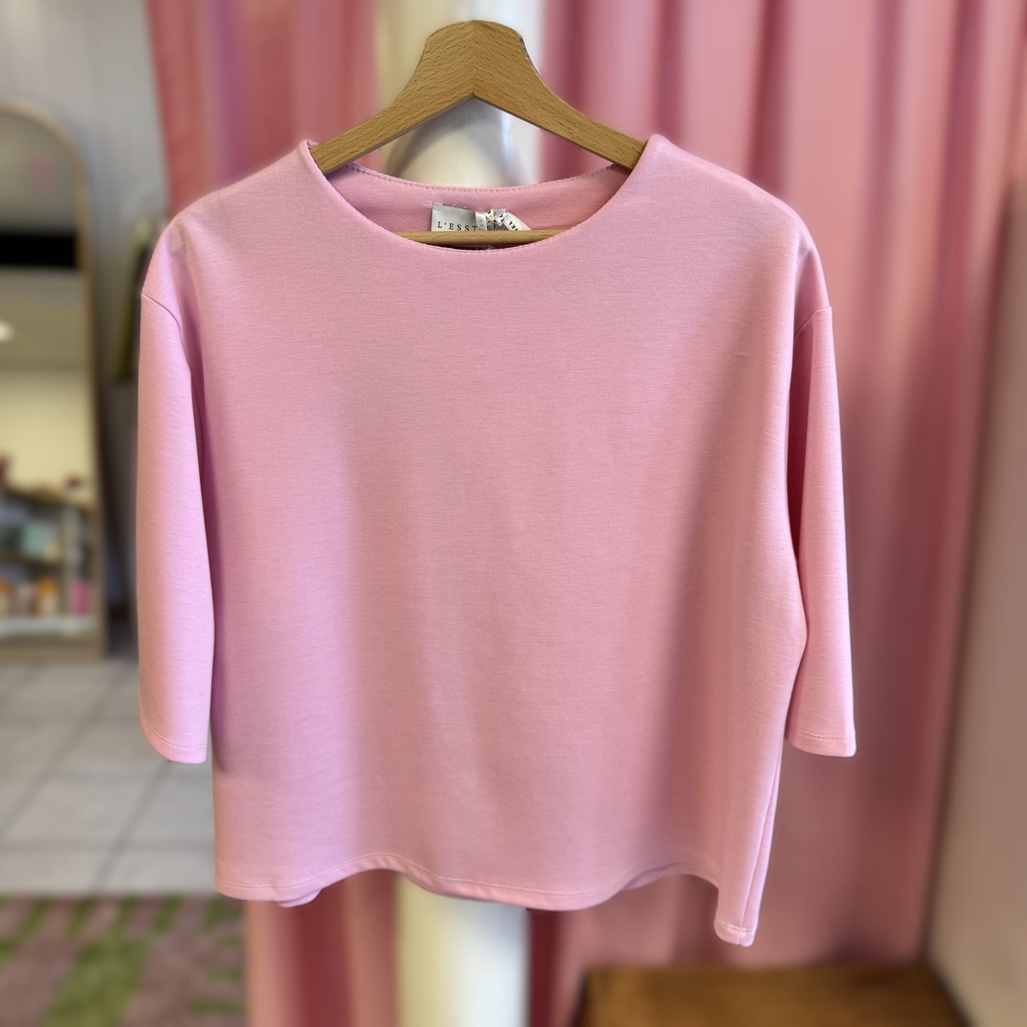 t-shirt manche 3/4 rose clair - marie moon