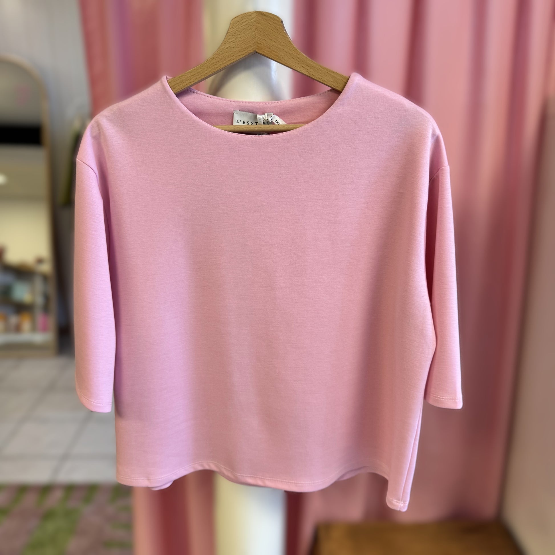 t-shirt manche 3/4 rose clair - marie moon