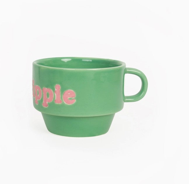 tassé café verte message HIPPIE - marie moon