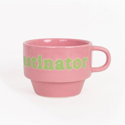 Tasse rose et verte PROSCRASTINATOR - marie moon