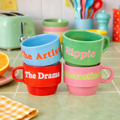 tasses a café colorées a message disponible en quatre coloris - marie moon