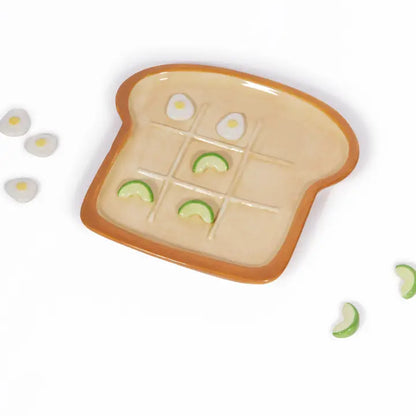 Jeu Tic Tac Toe design brunch avocat et œuf