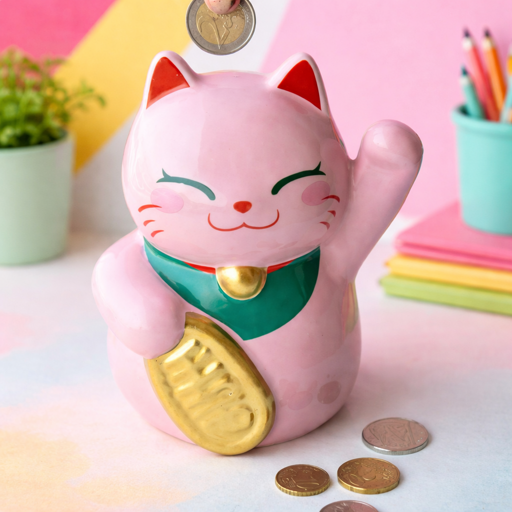 tirelire chat coloré marie moon