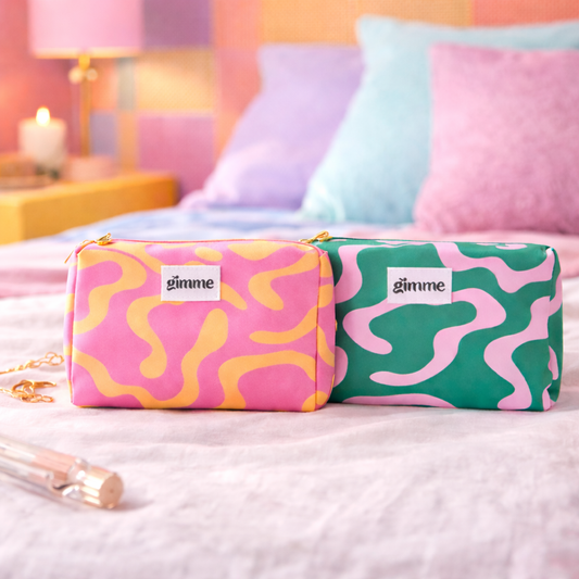 trousse maquillage motif retro mise en situation